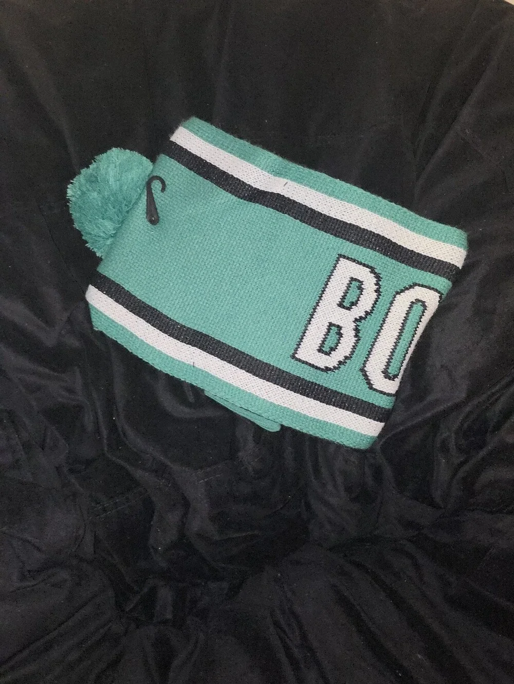 Boston Celtics Kids Pom Beanie Scarf Set - Green NWT Skully Set